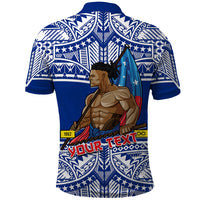 Custom Samoa Pride Polo Shirt Tribal Patterns Blue LT6 - Polynesian Pride