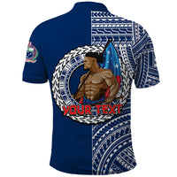 Custom Samoa Pride Polo Shirt Polynesian Patterns Blue LT6 - Polynesian Pride