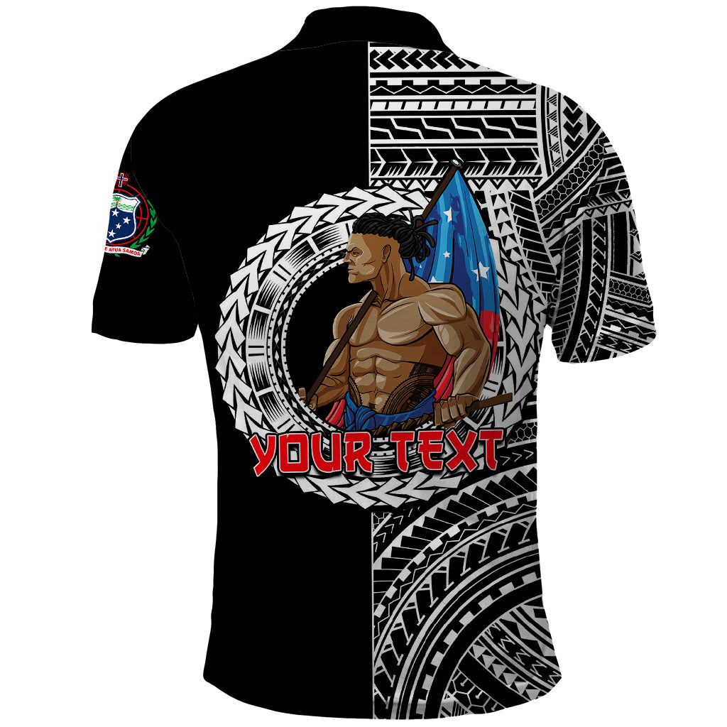 Custom Samoa Pride Polo Shirt Polynesian Patterns Black LT6 - Polynesian Pride