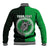 Custom Rarotonga Of Cook Islands Baseball Jacket Mix Half Black LT6 - Polynesian Pride