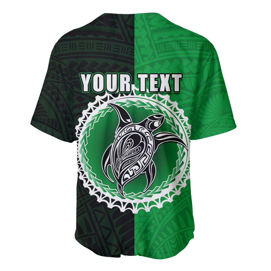 Custom Rarotonga Of Cook Islands Baseball Jersey Mix Half Black LT6 - Polynesian Pride