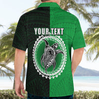 Custom Rarotonga Of Cook Islands Hawaiian Shirt Mix Half Black LT6 - Polynesian Pride