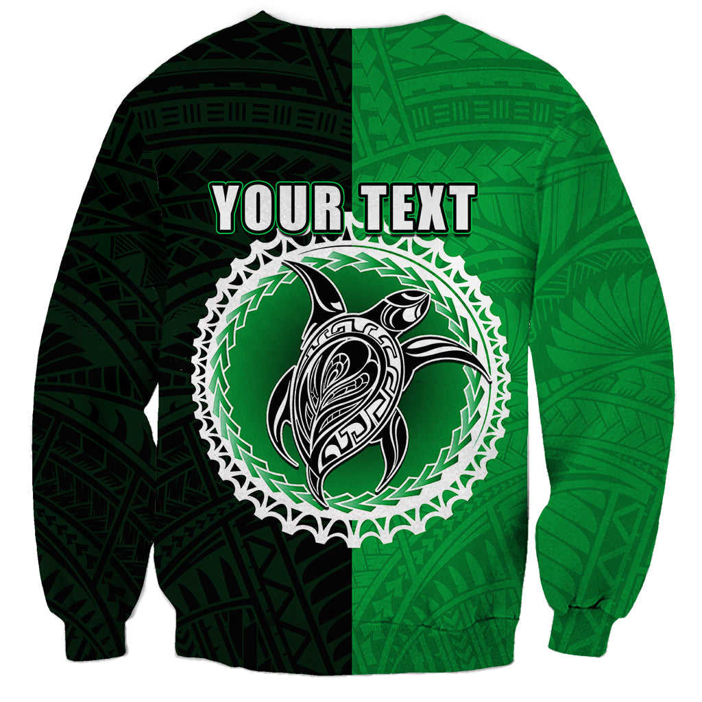 Custom Rarotonga Of Cook Islands Sweatshirt Mix Half Black LT6 - Polynesian Pride