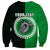 Custom Rarotonga Of Cook Islands Sweatshirt Mix Half Black LT6 - Polynesian Pride