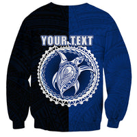 Custom Rakahanga Of Cook Islands Sweatshirt Mix Half Black LT6 - Polynesian Pride