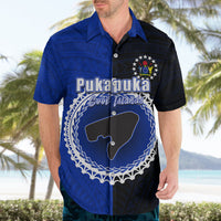 Custom Pukapuka Of Cook Islands Hawaiian Shirt Mix Half Black LT6 - Polynesian Pride