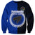 Custom Pukapuka Of Cook Islands Sweatshirt Mix Half Black LT6 Unisex Blue - Polynesian Pride
