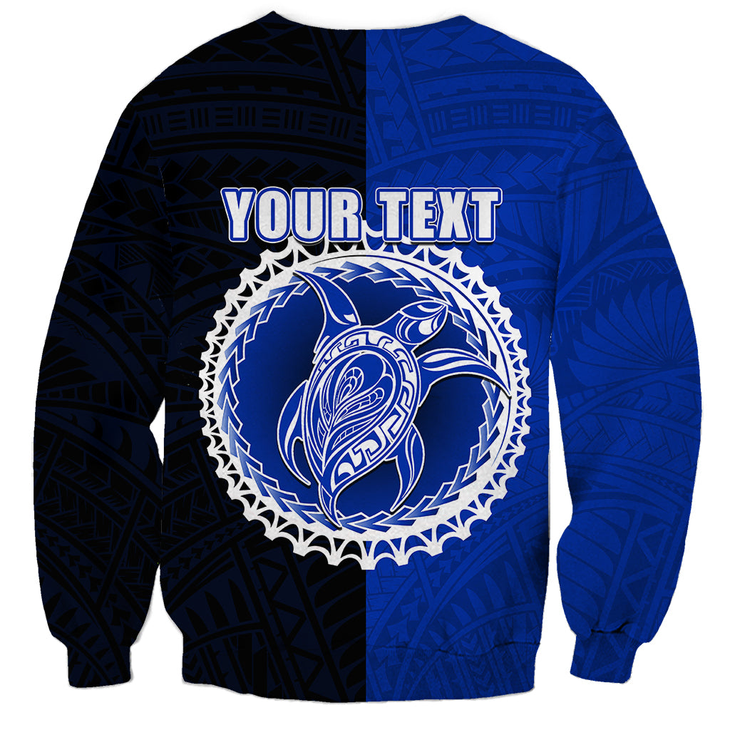 Custom Pukapuka Of Cook Islands Sweatshirt Mix Half Black LT6 - Polynesian Pride