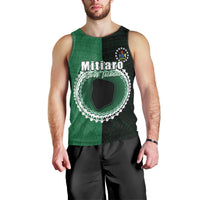 Custom Mitiaro Of Cook Islands Men Tank Top Mix Half Black LT6 - Polynesian Pride