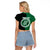 Custom Mitiaro Of Cook Islands Raglan Cropped T Shirt Mix Half Black LT6 - Polynesian Pride
