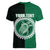 Custom Mitiaro Of Cook Islands Women V Neck T Shirt Mix Half Black LT6 - Polynesian Pride
