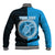 Custom Mauke Of Cook Islands Baseball Jacket Mix Half Black LT6 - Polynesian Pride