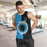 Custom Mauke Of Cook Islands Men Tank Top Mix Half Black LT6 - Polynesian Pride