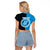 Custom Mauke Of Cook Islands Raglan Cropped T Shirt Mix Half Black LT6 - Polynesian Pride