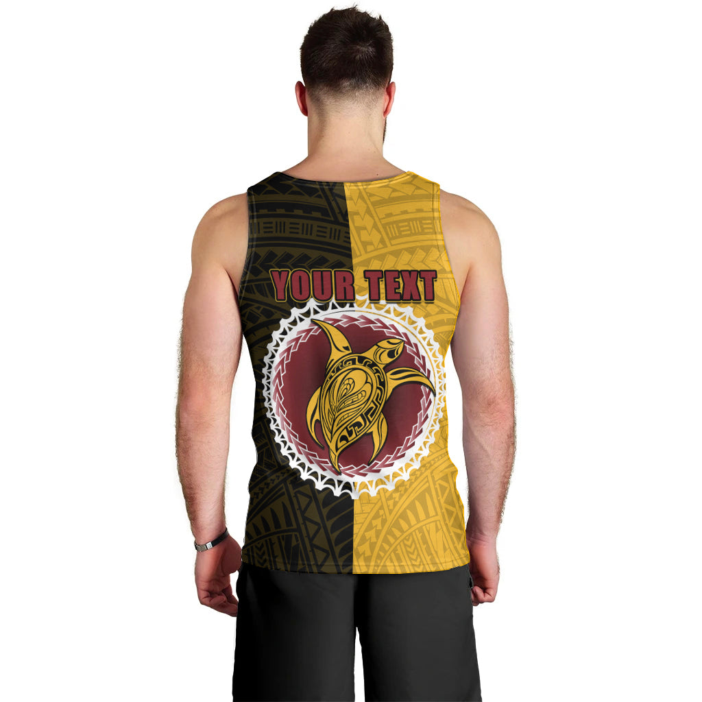 Custom Manihiki Of Cook Islands Men Tank Top Mix Half Black LT6 - Polynesian Pride
