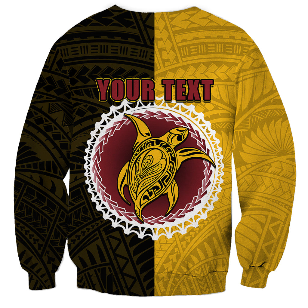 Custom Manihiki Of Cook Islands Sweatshirt Mix Half Black LT6 - Polynesian Pride