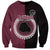 Custom Mangaia Of Cook Islands Sweatshirt Mix Half Black LT6 Unisex Maroon - Polynesian Pride
