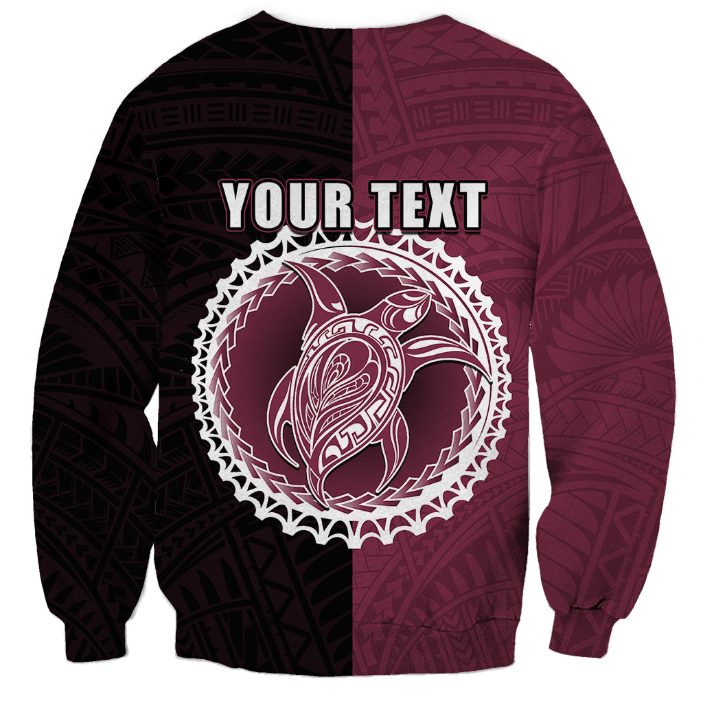 Custom Mangaia Of Cook Islands Sweatshirt Mix Half Black LT6 - Polynesian Pride