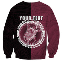 Custom Mangaia Of Cook Islands Sweatshirt Mix Half Black LT6 - Polynesian Pride