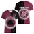 Custom Mangaia Of Cook Islands Women V Neck T Shirt Mix Half Black LT6 - Polynesian Pride