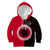 Custom Atiu Of Cook Islands Kid Hoodie Mix Half Black LT6 Red - Polynesian Pride