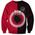 Custom Atiu Of Cook Islands Sweatshirt Mix Half Black LT6 Unisex Red - Polynesian Pride
