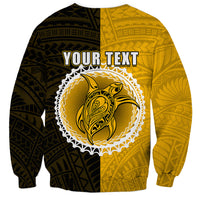 Custom Atutaki Of Cook Islands Sweatshirt Mix Half Black LT6 - Polynesian Pride