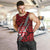 Polynesian Fiji Men Tank Top with Coat Of Arms Claws Style - Red LT6 - Polynesian Pride