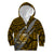 Polynesian Samoa Kid Hoodie with Coat Of Arms Claws Style - Gold LT6 Zip Hoodie Gold - Polynesian Pride