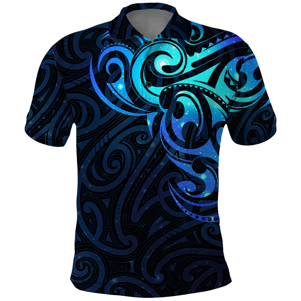 Matariki New Zealand Polo Shirt Maori New Year Galaxy Sky Blue LT6 blue - Polynesian Pride