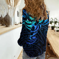 Matariki New Zealand Women Casual Shirt Maori New Year Galaxy Sky Blue LT6 - Polynesian Pride