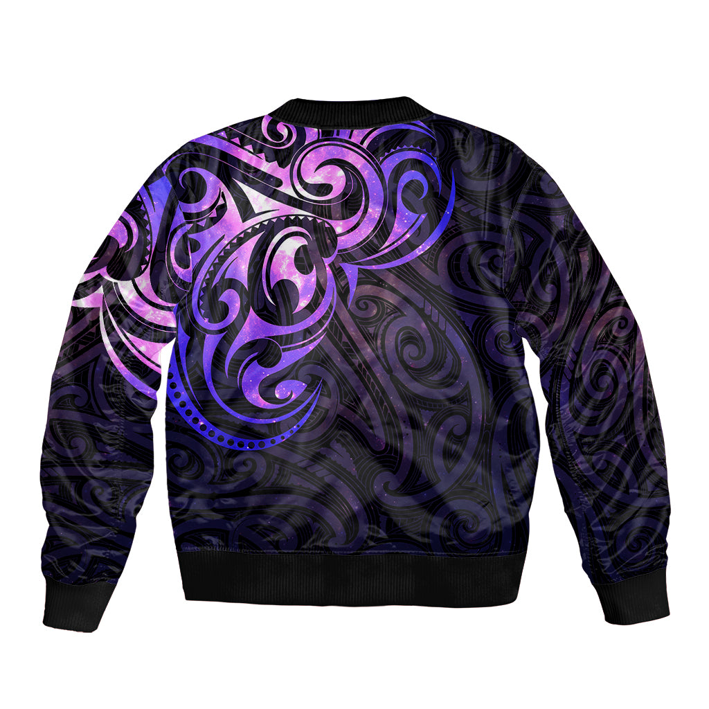 New Zealand Bomber Jacket Maori Matariki Galaxy Sky Purple LT6 - Polynesian Pride