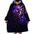 New Zealand Wearable Blanket Hoodie Maori Matariki Galaxy Sky Purple LT6 - Polynesian Pride