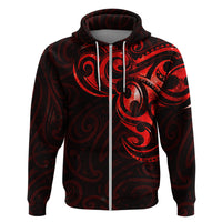 New Zealand Hoodie Maori Matariki Galaxy Sky Red LT6 - Polynesian Pride