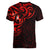New Zealand Women V Neck T Shirt Maori Matariki Galaxy Sky Red LT6 - Polynesian Pride