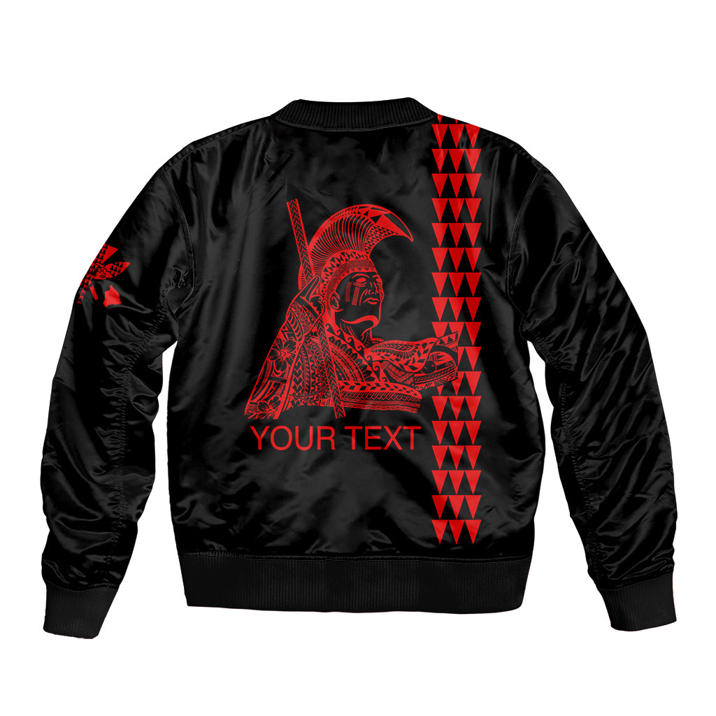 Custom Hawaii Bomber Jacket King Kamehameha Day - Red LT6 - Polynesian Pride