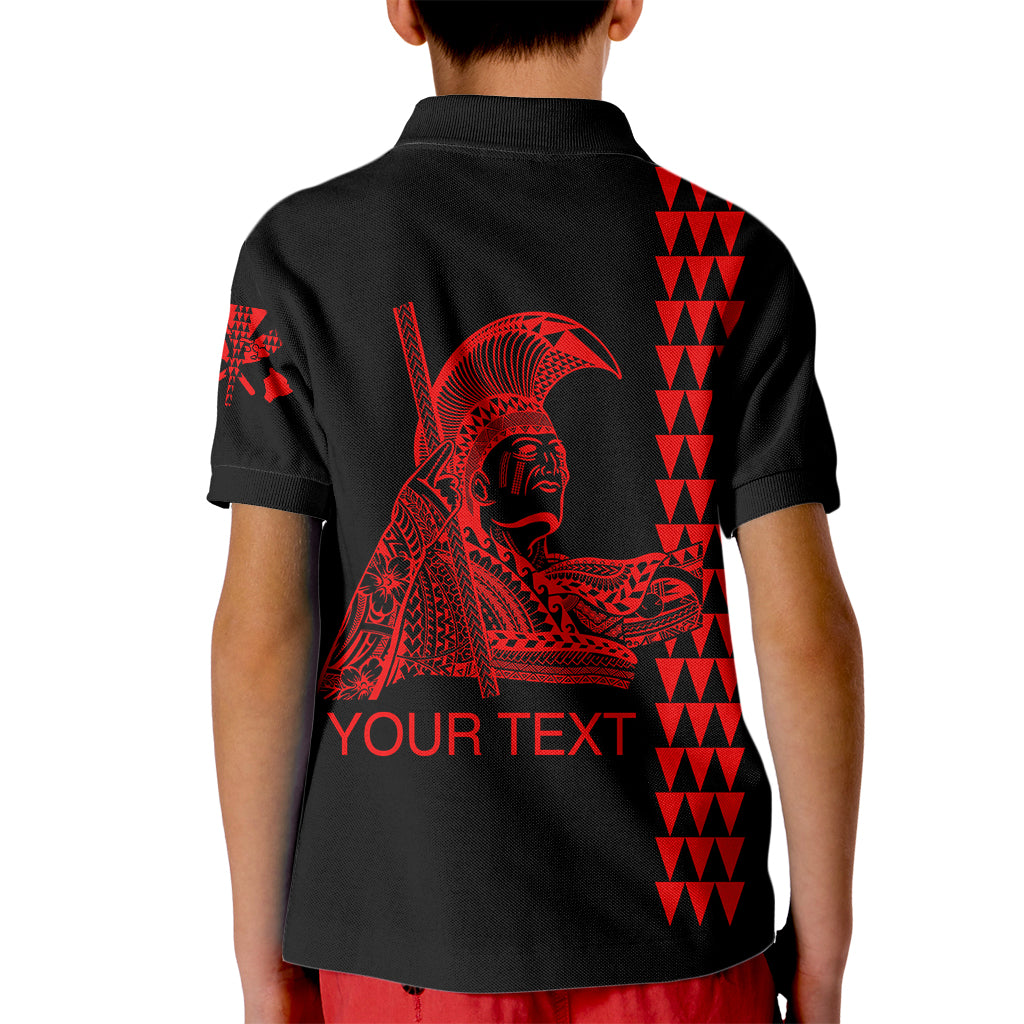 Custom Hawaii Kid Polo Shirt King Kamehameha Day - Red LT6 - Polynesian Pride