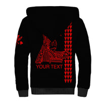Custom Hawaii Sherpa Hoodie King Kamehameha Day - Red LT6 - Polynesian Pride