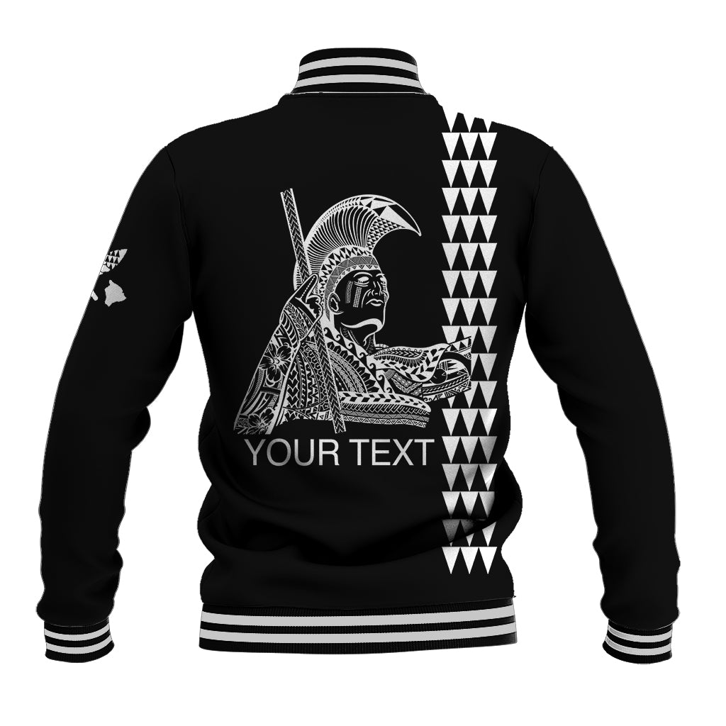 Custom Hawaii Baseball Jacket King Kamehameha Day - White LT6 - Polynesian Pride