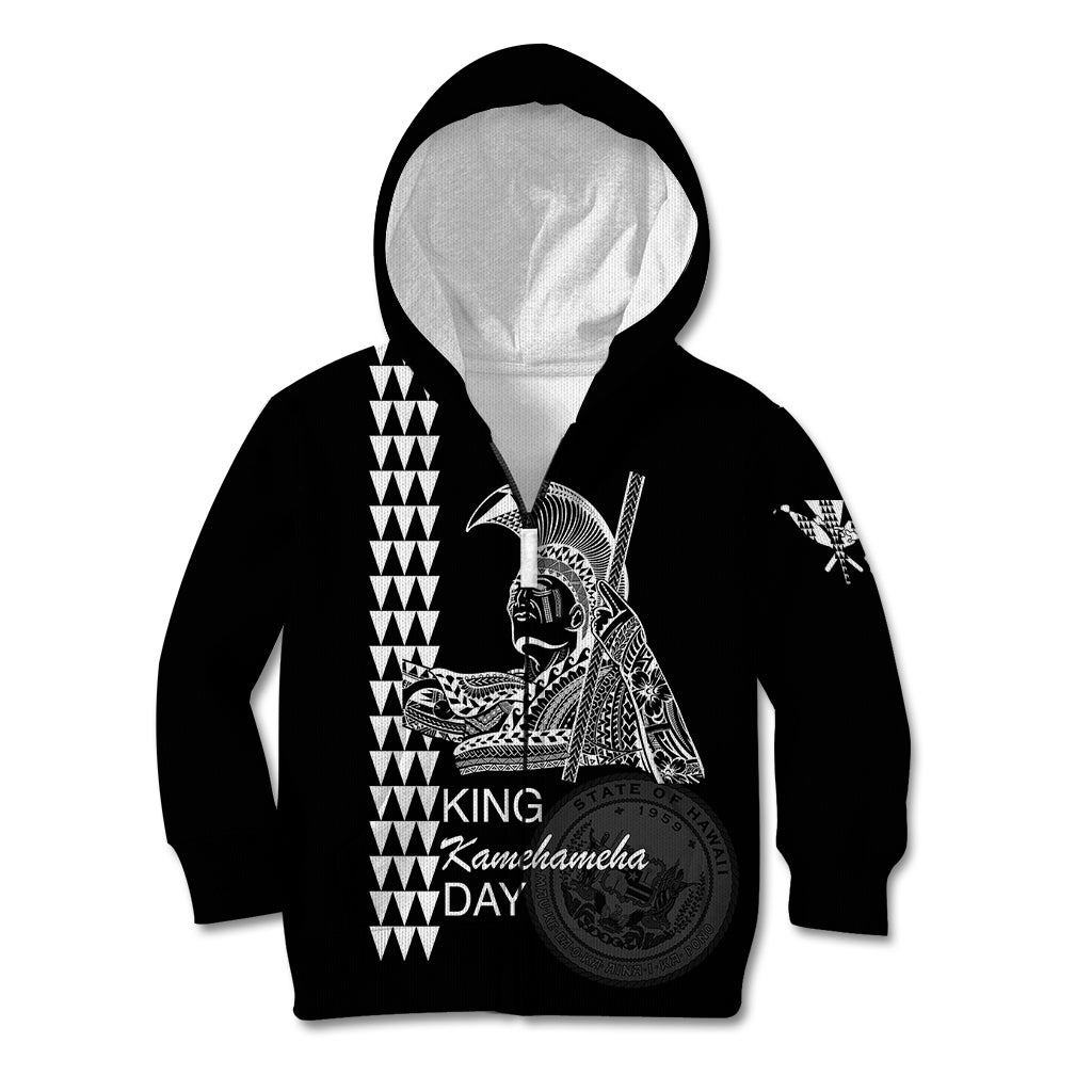 Custom Hawaii Kid Hoodie King Kamehameha Day - White LT6 - Polynesian Pride