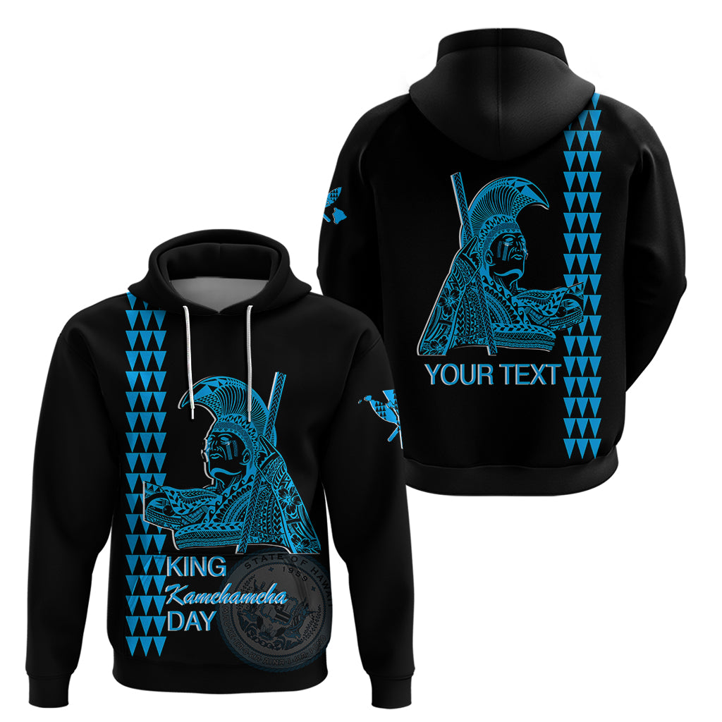 Custom Hawaii Hoodie King Kamehameha Day Blue LT6 - Polynesian Pride