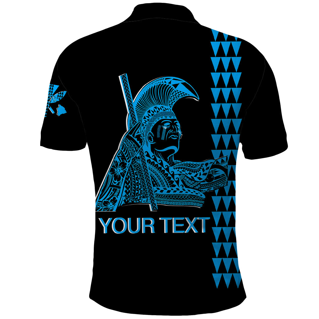 Custom Hawaii Polo Shirt King Kamehameha Day Blue LT6 - Polynesian Pride