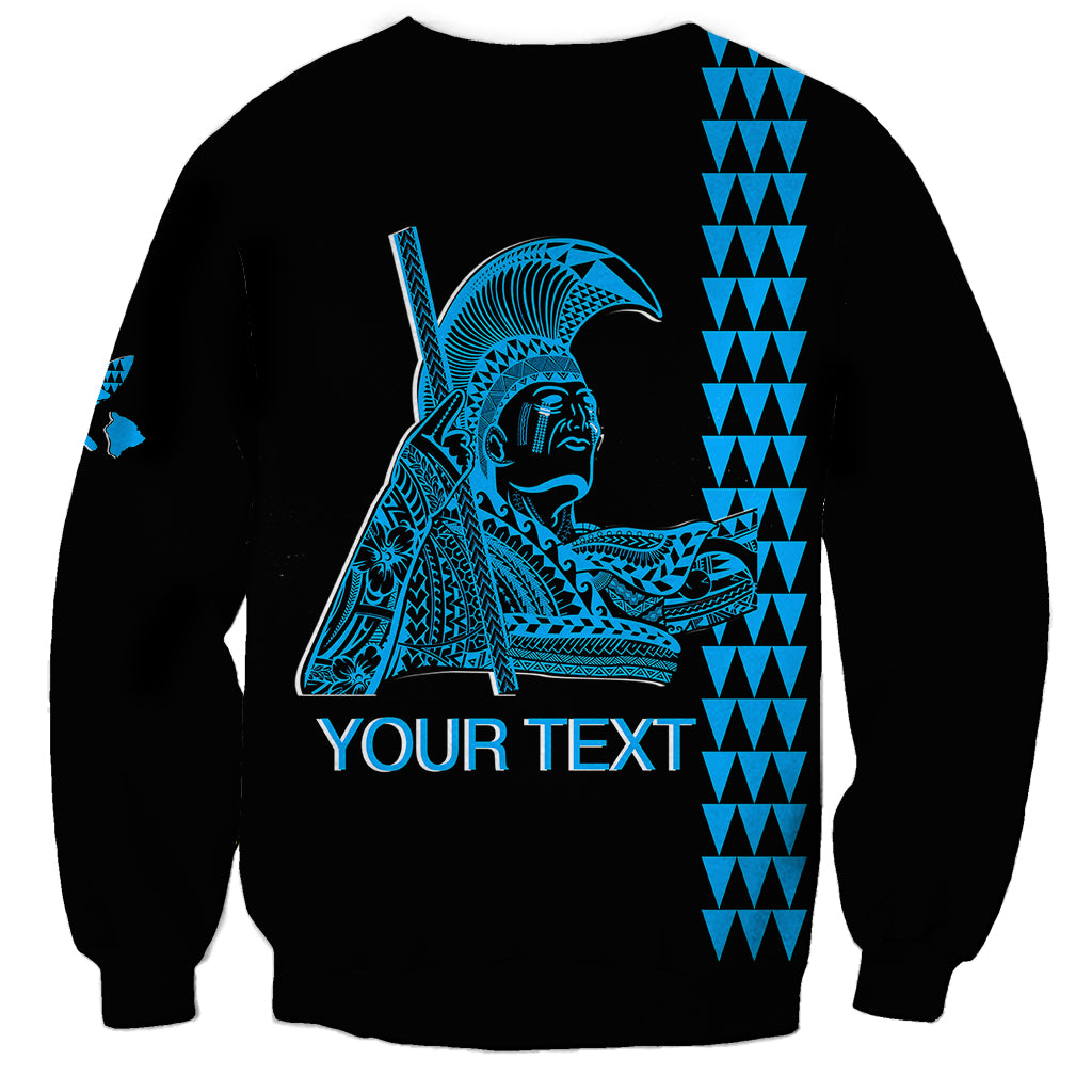 Custom Hawaii Sweatshirt King Kamehameha Day - Blue LT6 - Polynesian Pride