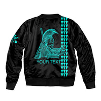 Custom Hawaii Bomber Jacket King Kamehameha Day - Green LT6 - Polynesian Pride