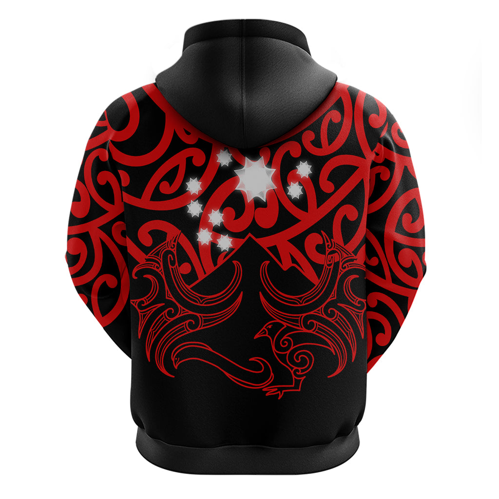 Matariki New Zealand Hoodie Maori New Year Red LT6 - Polynesian Pride