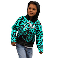Matariki New Zealand Kid Hoodie Maori New Year Turquoise LT6 - Polynesian Pride