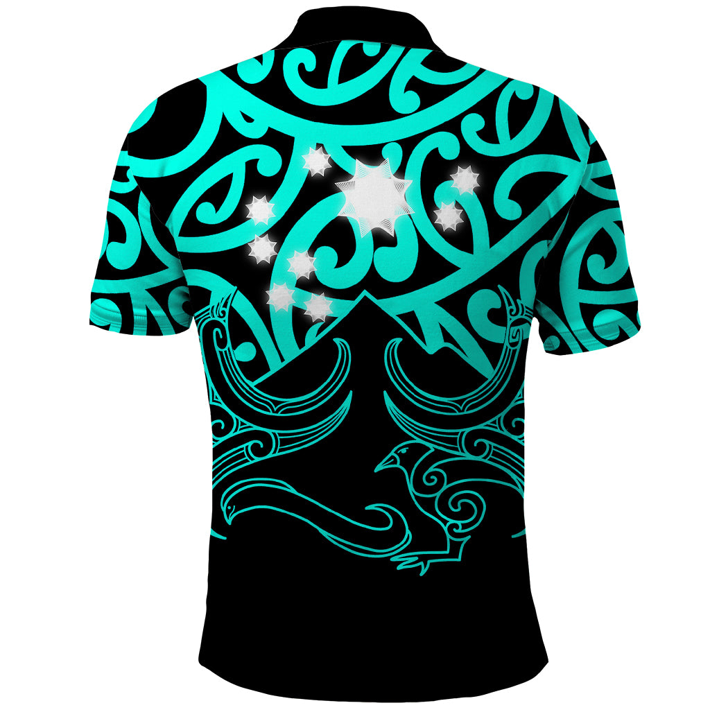 Matariki New Zealand Polo Shirt Maori New Year Turquoise LT6 - Polynesian Pride