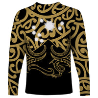 Matariki New Zealand Long Sleeve Shirt Maori New Year Gold LT6 - Polynesian Pride