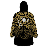 Matariki New Zealand Wearable Blanket Hoodie Maori New Year Gold LT6 - Polynesian Pride