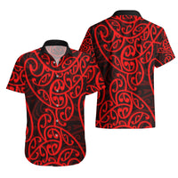 New Zealand Hawaiian Shirt Maori Pattern Red LT6 - Polynesian Pride